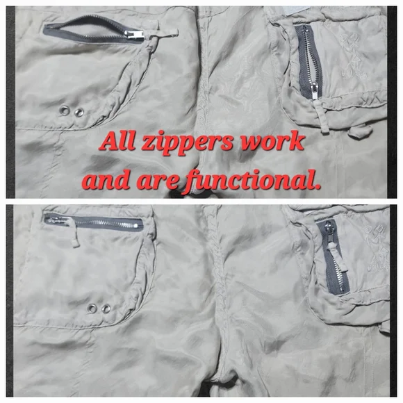 Pete & Greta By Johnny Was Marika Cream Color Cargo Pants - Picture 5 of 14